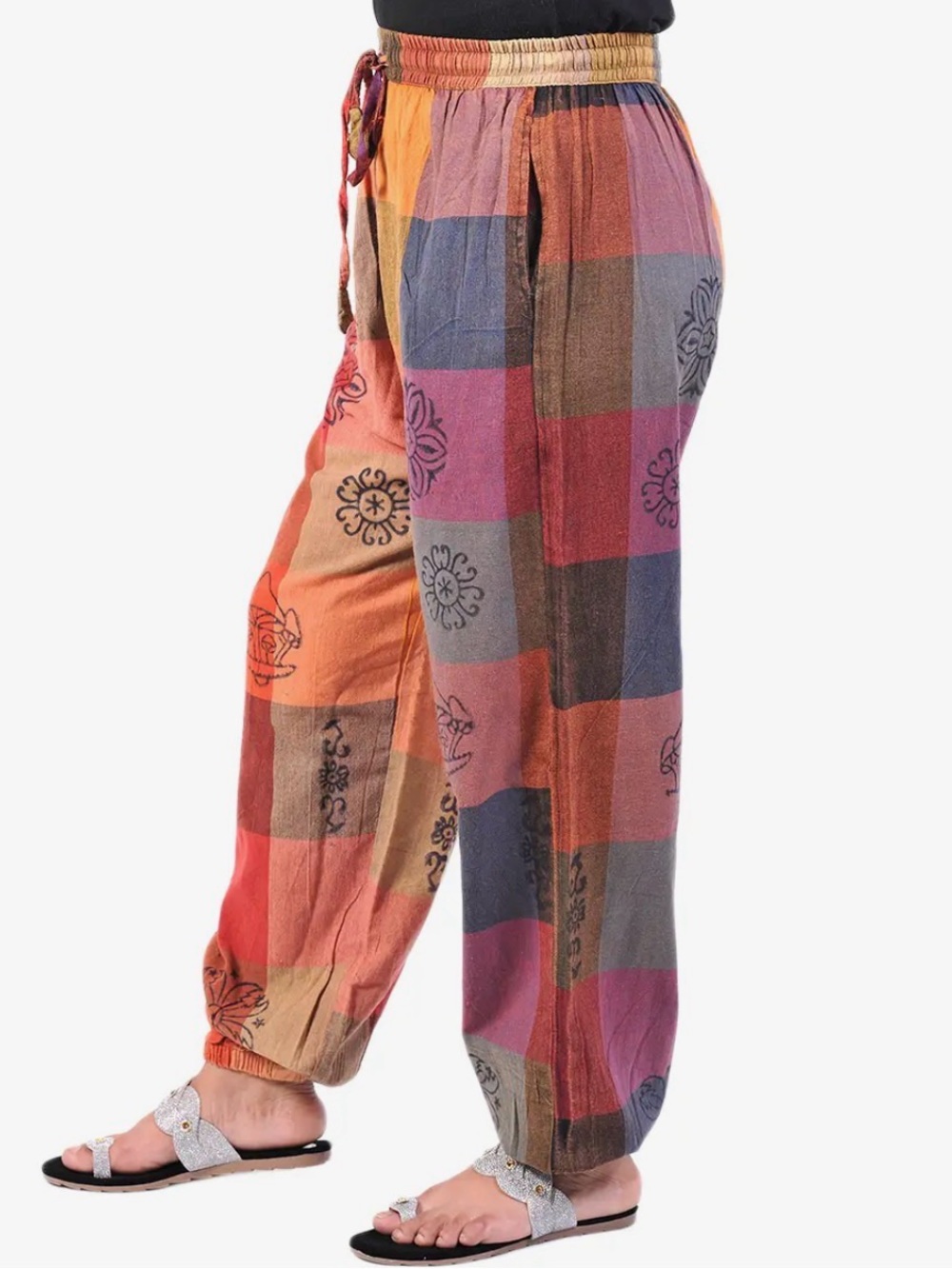 The Collection Royal Cotton Harem Pants Boho Festival Hippie Joggers - Picture 2 of 6